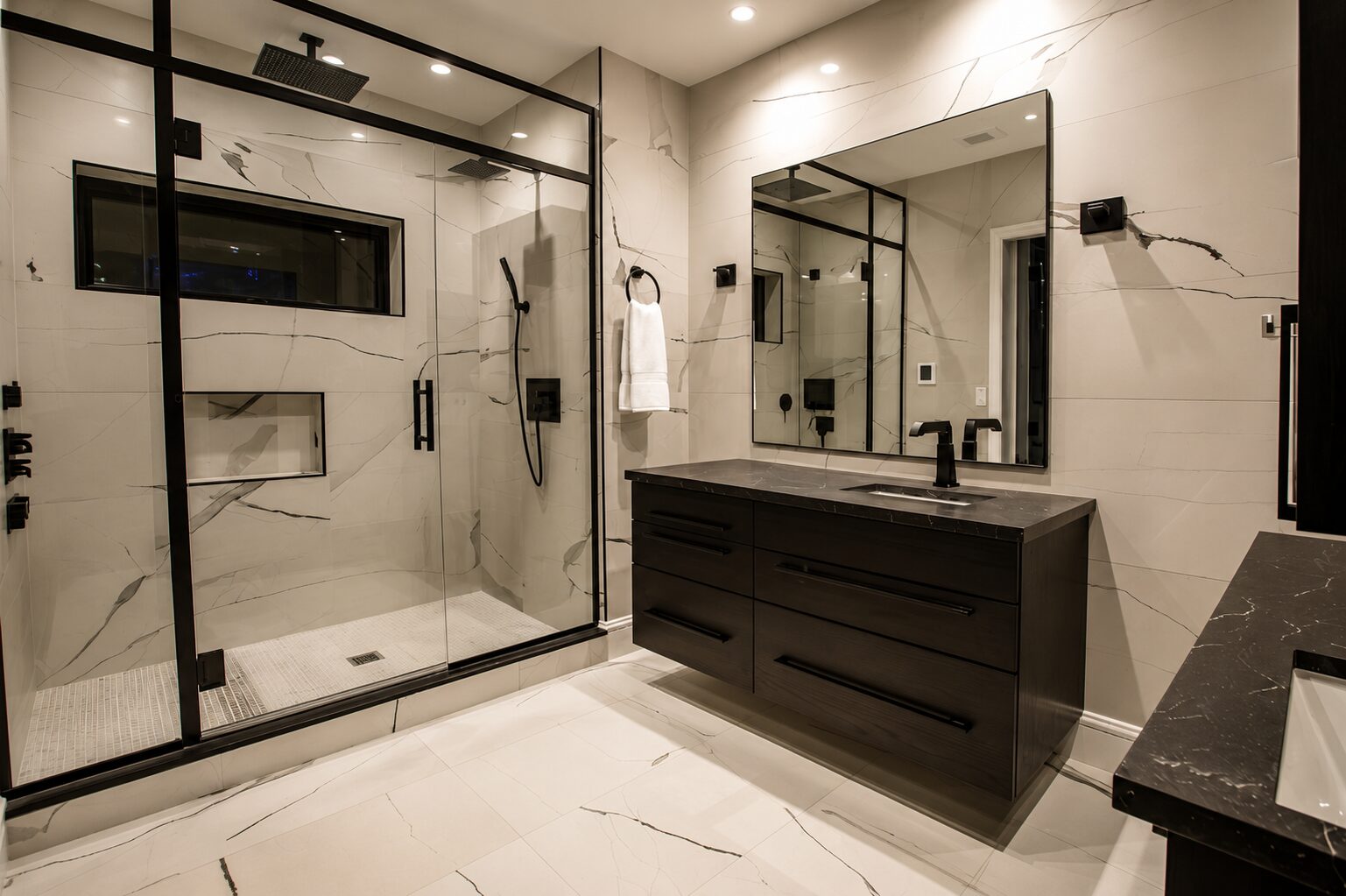 custom walk in shower