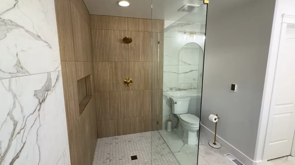 Master shower after remodel in Richmond, VA
