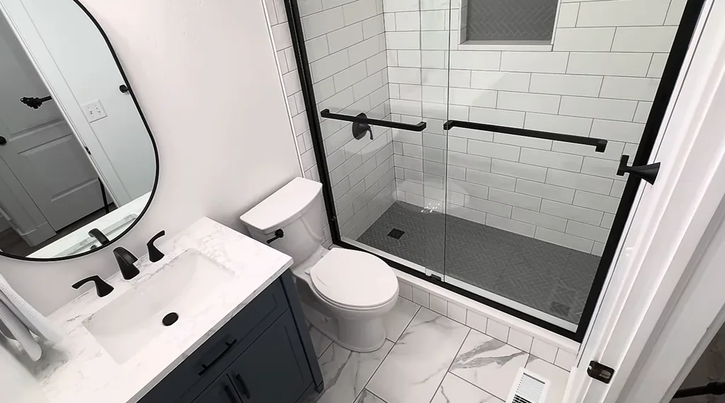 Shower area after remodel in Richmond VA